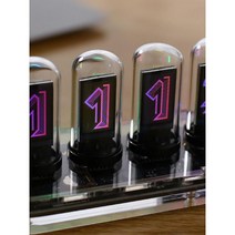 레트로 튜브 닉시 워치 선물용 LED 발광 글로우 시계 탁상 인테리어 진공관시계, 기본