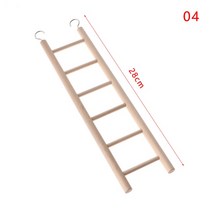 새 장난감 나무 사다리 스윙 아마추어 퍼치 클라이밍 3/4/5/6/7/8 사다리 새장 햄스터 앵무새 장난감 매달린 애완 동물 용품, 04 Type 4-28cm