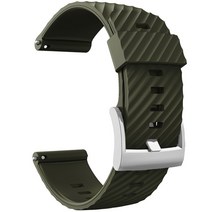 순토 다이빙컴퓨터시계 suunto 7suunto 9 교체용 손목 밴드 suunto 9 baro9 spartan9 gps 24mm 시계 밴드용 소프트 실리콘 스포츠 시계 스트랩, 육군 녹색