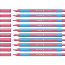 Schneider Slider Edge 파스텔 XB (엑스트라 브로드) 볼펜 1.4mm 라이트 블루 배럴 플라밍고 잉크 펜 10개 박스 (15222)