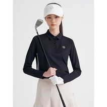 [빈폴골프] 여성 블랙 골지 칼라 티셔츠 BJ2841A175