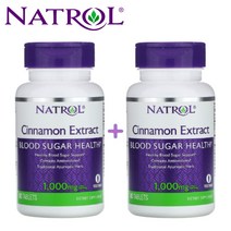 (1+1) 나트롤 시나몬 계피 껍질 추출물 1000mg 아유르베다 허브 블러드 슈가 메타볼리즘 80타블렛 2팩