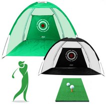 텐트형 골프연습망 실내 실외 개인골프연습장 네트 1m 2m 3m, 골프연습텐트 대형 3m 그린