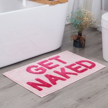 Get Naked 발매트 화장실매트 40X60, 핑크