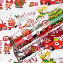 포포팬시 뽀로로 크리스마스 포장지, 은색, 1개