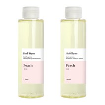 허브타임 방향제 시그니처 니치 향수 디퓨저 리필 130ml 1+1, 골든피치