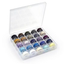 수놓기 자수놓기 20pcs 여러 가지 빛깔의 보빈 실 폴리 에스테르 실 스풀 재봉틀 용, 25pcs-다채로운 1