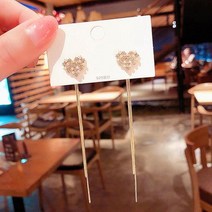 달콤한 진주 라인 석 귀걸이 위한 우아한 크리스탈 나비 긴 술 매달려 파티 웨딩 쥬얼리