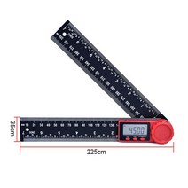 각도자 360 도 측정기 눈금자 디지털 LCD 플라스틱 수공 게이지 2In1 자유 기울기 테스트, 한개옵션0