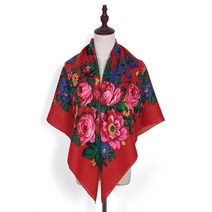 머리 스포츠 여성 남성 두건 러시안 플라워 스카프 손수건 에스닉 숄히잡 빅 110CM 헤드밴드 풀라 팜므 헤드랩 숄 751eEA8b2