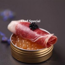 분자 요리 식기 스테인리스강 캐비어 박스 식기 그릇 창의 접시 장식 캐비어 철갑 금색, 골드 미호 15ml 40*18mm