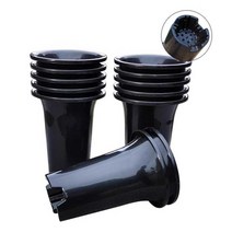 흑막분 인테리어 토분 블랙 난초 긴화분 강화플라스틱, 각인 검은색 7인치