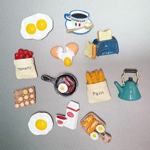 더이쁨 푸드 냉장고 자석 마그넷 메모 홀더 빈티지 인테리어 소품, 마그넷(깨지는계란) EP-1145