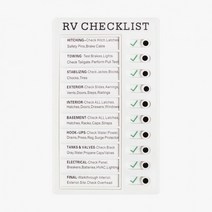 캠핑카 점검표 보드 플라스틱 체크 리스트, 상세페이지 참조