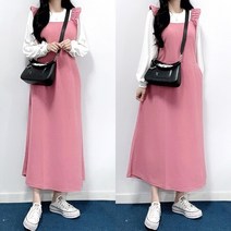 매일리룩 빅사이즈 프릴 멜빵 원피스 뷔스티에 점프수트