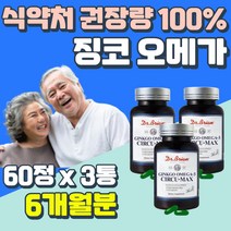 미국 직수입 식약처인정 징코 비타민E 플라보놀배당체 중성지방 두뇌 머리 학생 집중력 개선 항산화 기억력 좋아지는법 성인 혈류 개선 퀘르세틴 GINKGO 수능 선물 어혈제거 오메가