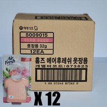 애경 홈즈 에어후레쉬 옷장용 32g 1box _ 2023789EA, 아쿠아