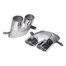 호환 2016-2018년 아우디 A6 A7 S 시리즈부터 S6 S7 소음기 상부 배기관 시스템의 1대 4 외부 스테인리스강 자동차, 은화, 중국.