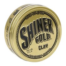 샤이너 골드 클레이 포마드 | 강한 홀드 무광택 마감 수성 코코넛 향 4oz