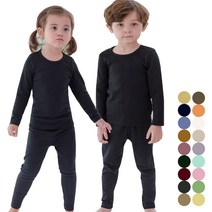 베이비누리 유아 아동 주니어 내의 실내복 히트택 에어로웜 상하세트