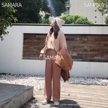 리우씨앤씨 모직 슬랙스 여성 부츠컷 기모바지 정장바지 밴딩바지