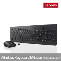 레노버 4X30M39481 Essential Wireless Combo Keyboard&amp amp Mouse 무선 키보드 마우스 세트 (USB), 선택하세요