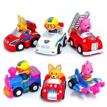 뽀로로 친구들 오픈카 전진 미니 자동차 세트 창의력