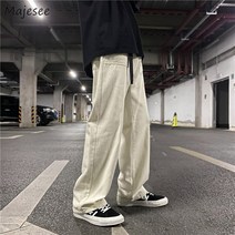 카고바지 세련된 일본 스타일 캐주얼 바지 남성용 멋진 레트로 하라주쿠 스타일 스트리트웨어 유럽 스타일 BF 청소년 패션 가을 의류