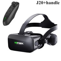 컴퓨터VR 스팀 VR 게임 vr 가상 현실 3d 안경 스테레오 헤드셋 헬멧 ios 무선, j20 핸들 추가