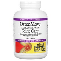 네츄럴 펙터스 Natural Factors OsteoMove 조인트 케어 240정 US직배송, 1PACKAGE, 상세설명 내 표시사항 참고