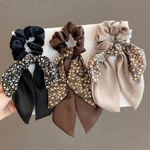 세련된 여자 고등학생 꽃무늬 실크 머리끈 20대 고급 헤어샵 이쁜 헤어