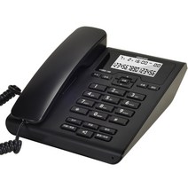 유무선전화기 가정용 유선전화 발신자표시 업무용 고정 상업 앉는, T12-CORD108 블랙 무배터리원터치 홀