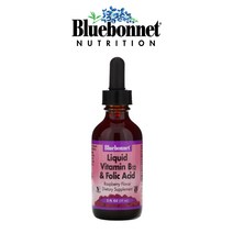 블루보넷 액상 비타민B 12 시아노코발라민 엽산 400mcg 라즈베리맛 59ml