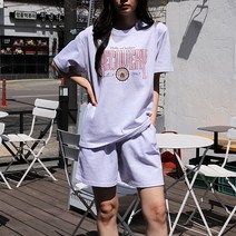 순이들 여성 여름 리커버리 반팔 반바지 트레이닝세트