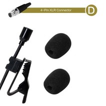 무선핀마이크 공연용무선마이크 펜톤마이크 무지향성 라발리에 라펠 클립 마이크 3.5mm 3 핀 4 XLR 휴대용, 04 D, D