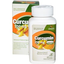 젠슈틱 네츄럴 Genceutic Naturals Curcumin 250 mg 60 Softgels 커큐민 소프트 젤, 1개