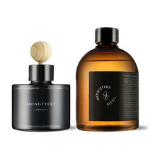 몽때리 차량용 방향제 대용량 리필세트 자동차 디퓨저 120ml+300ml, 1세트, 시트러스라벤더