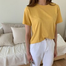 코지23 / 20대 30대 기본 심플 무지 라운드넥 데일리 반팔티