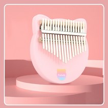 Kalimba 17 키 엄지 피아노 고품질 탄소 브레이징 솔리드 컬러 Mbira 바디 악기 Kalimba 피아노 크리 에이 티브 뮤직 박스, 분홍