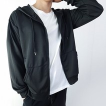 남자 여자 봄 가을 간절기 얇은 후드 티 집업 앏은 무지 아우터 점퍼 자켓 회색 블랙