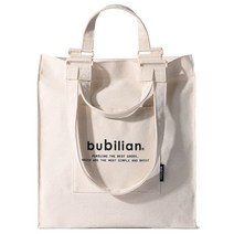 BUBILIAN 투핸들 로고 에코백_Ivory Two Handle Logo Eco Bag_Ivory YE