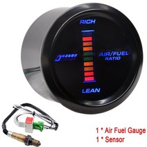 드래곤 2 ;52mm 자동 전자 디지털 LED 엔진 공기 연료 비율 게이지 좁은 밴드 산소 O2 센서 미터, 03 Gauge And Sensor