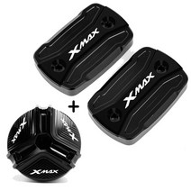 XMAX 카울 yamaha 250 300 300 250 2017 2021 22 오토바이 프론트 브레이크 클러치 실린더 유체 저장소 커버 오일 필러 캡, 세트 블랙