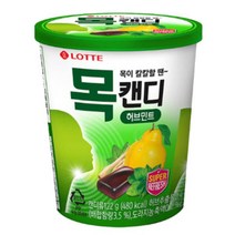 칠성 업소용캔디 업소용사탕 롯데 목캔디 용기 허브 대용량사탕 사무실간식 회사간식 122G 6개, 29세트