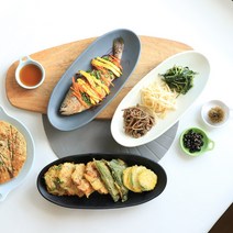 멜라민웨어 오발 플레이트, 그린