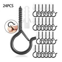 12/24/36PCS Q-Hanger 헤비 듀티 스크류 후크 공장 및 크리스마스 야외 문자열 조명 후크에 대 한 안전 버클과 천장 후크, 02