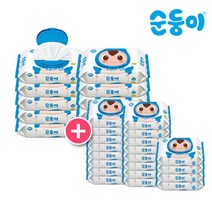 순둥이 (1+1)프리미엄 무향 플레인 캡형 70매 10팩+휴대캡형 20매 20팩(PC-01+cP-com) 유아물티슈