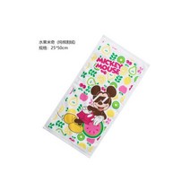 미키 마우스 캔디 컬러 공주 프린트 코튼 거즈 페이스 타올 신생아 만화 손 목욕 앞치마 수건, mickey 4_25x50cm