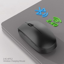 무선 버티컬 트랙볼게이블루투스 마우스1600dpi 2.4G 충전식 무선 마우스 블루투스 게임 컴퓨터 인체 공학, 03 Black 2.4G Bluetooth, 한개옵션1