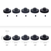 M1 5mm RC 모터 기어 M3 나사 11T34T 피니언 18 차량용 탄소강 교체 부품, [14] 5Pcs   26T  30T